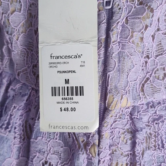 Francesca's Lace Lilac Dress - Picture 9 of 11